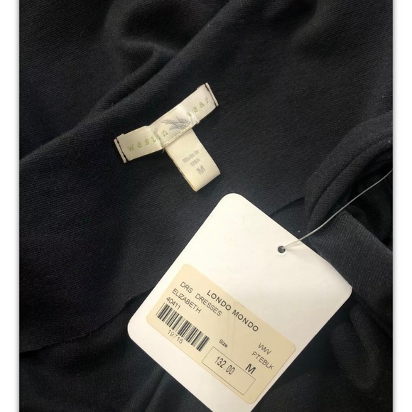 Weston Wear Womens Size M Dress Sheath One Shoulder black Sleeveless NWT - Picture 10 of 11